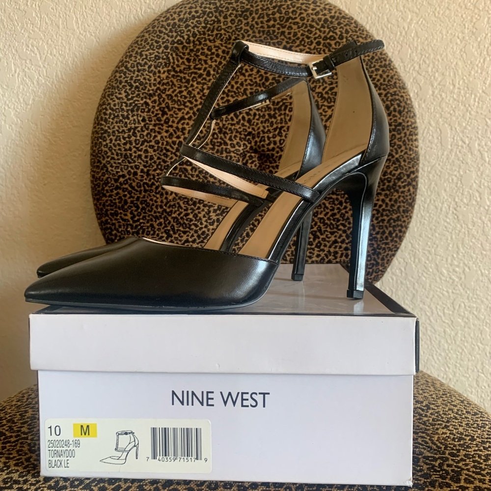 NINE WEST Tornaydo Black Leather